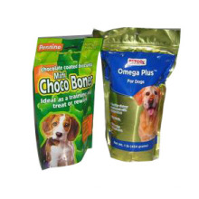 Sac en plastique d&#39;aliments pour chiens / sac de nourriture pour chien Al Foil Gousset de fond